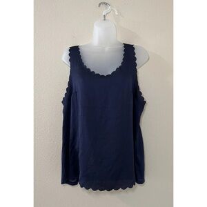 Elegant Navy Blue Tank | H&M | M | Like New | Chic Classic Neutral Everyday